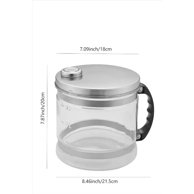 4L Glass jar for Home/Dental/Beauty Water Distiller, Replacement Glass Collection Bottle, Distiller Water Container, C