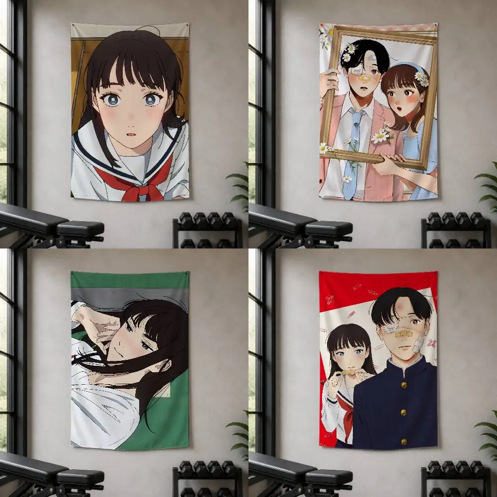Yano-kun's Ordinary Days  Decorative Hanging Flag with Grommets for Garage Bedroom Dorm Wall Decor