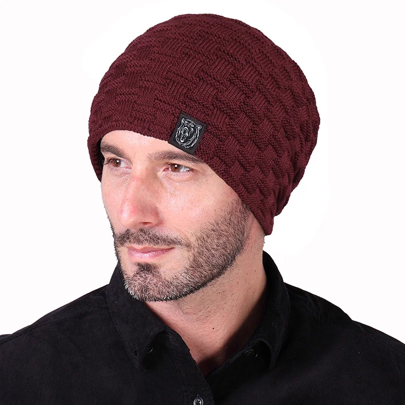 Anti-cold Knitted Cap Stacked Cap Fashion Simple Warm Windproof Thickened Riding Skiing Extended Strong Padded Multicolor