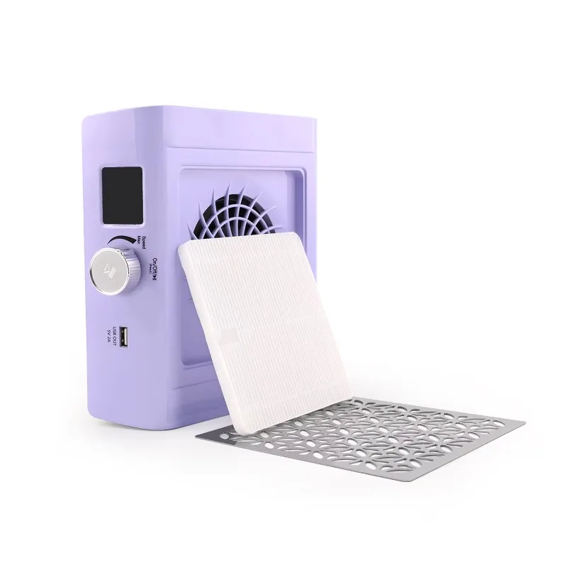 新入荷 85w 強力吸引 ブラシレスモーター 45000rpm ポータブル コードレス ネイルダストコレクター HDディスプレイ 回転速度