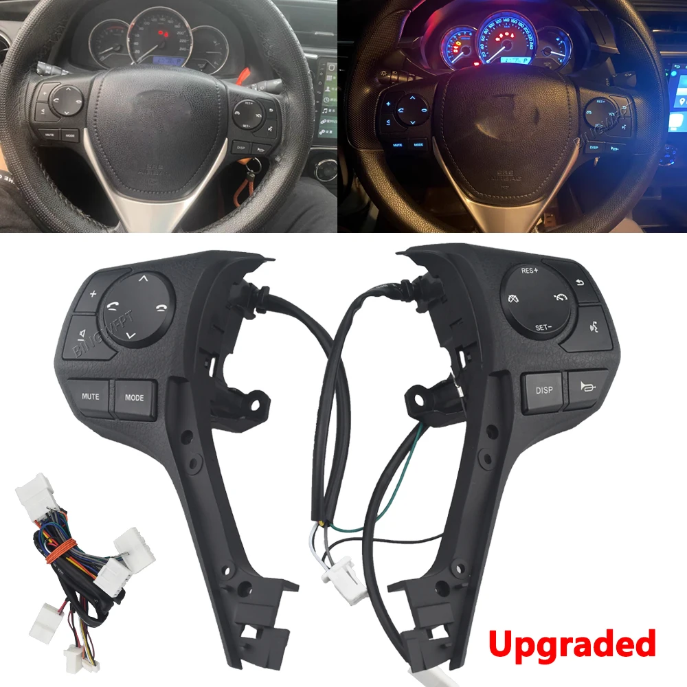 NEW Steering Wheel Button For Toyota Corolla 2014 2015 RAV4 Audio Cruise Control Switch Volume Button Switch Car Accessorires