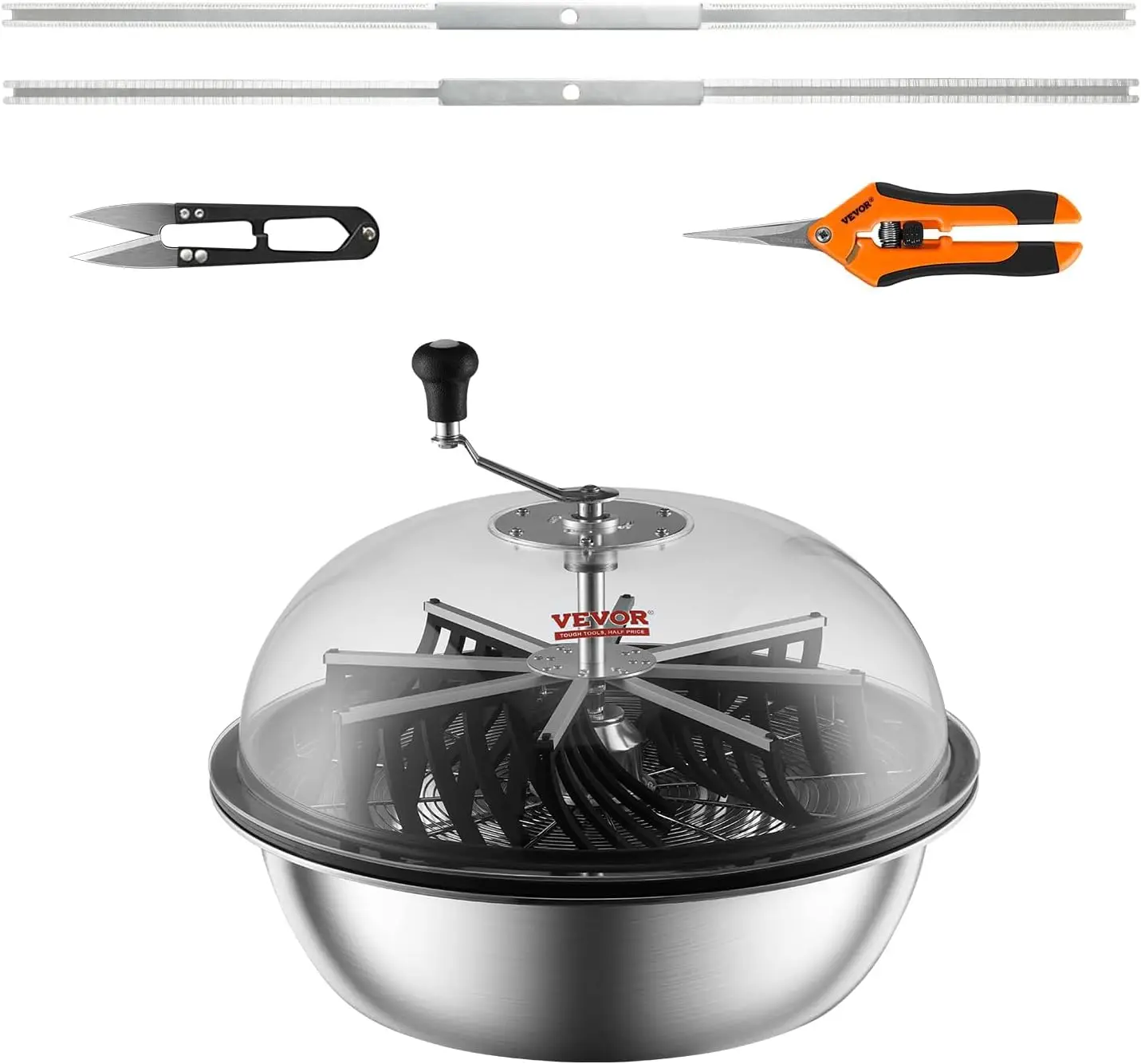 

Leaf Trimmer with Stainless-Steel Blades for Twisted Spin, Clear Visibility Dome Hand Pruner, for Cutting Leaves Buds Flowers