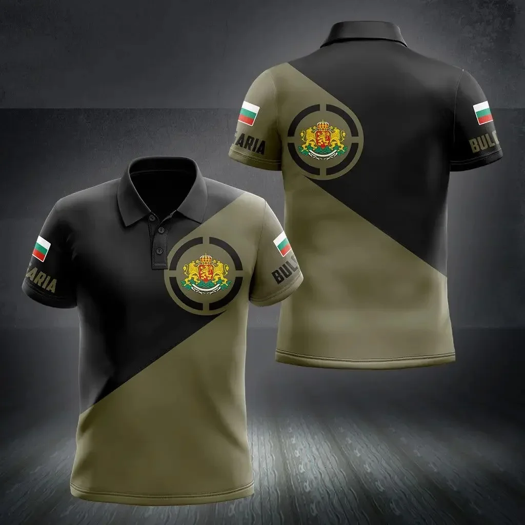 New Bulgarian National Flag Graphic Polo Shirt Bulgarian National Emblem Men\'s Tops  National Day Gifts High Quality Clothing