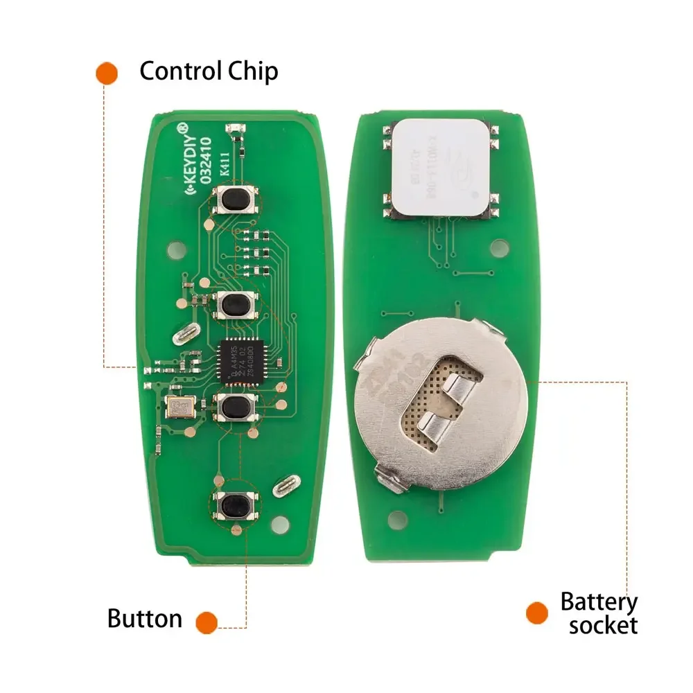 1/3/5PCS KEYDIY KD ZB41-4 Universal Smart Remote Key 3+1 Buttons Compatible with Subaru Type