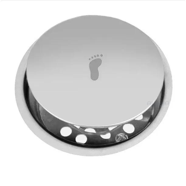 Smart Drain Round Click For Bathroom 10x10 CM Inox Lavabo Pop Up