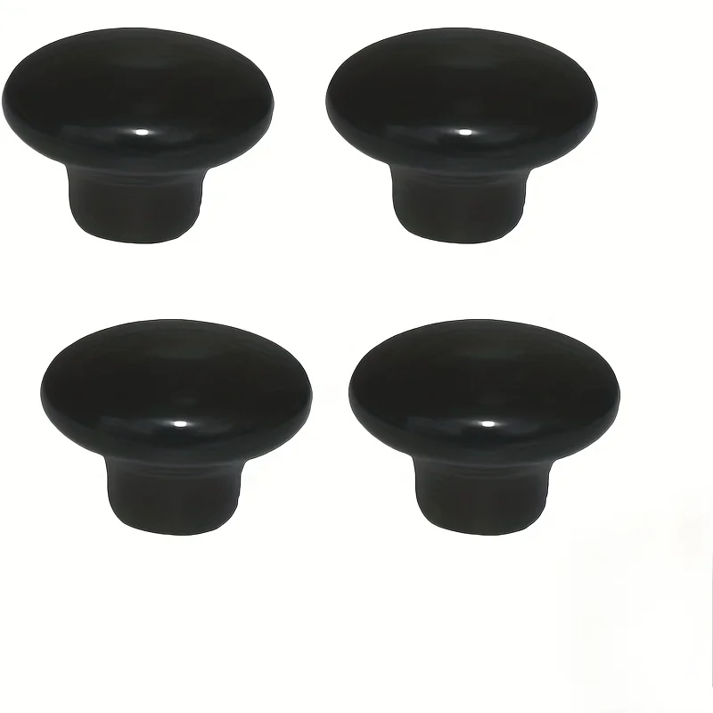 4 قطعة مقابض خزانة بيضاء مقابض أدراج السيراميك لأدراج تسريحات ، مقابض خزائن المطبخ الخزفية المستديرة الرجعية مقابض السحب #1