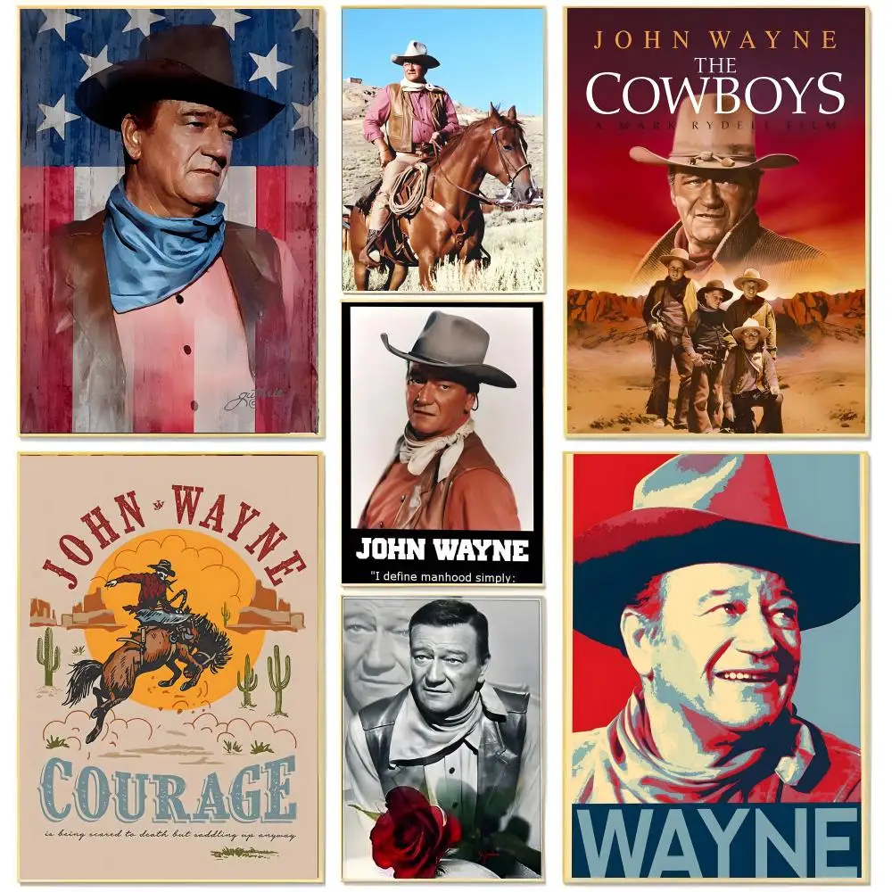 western old movie star J-John Wayne Poster Living Room Bedroom Decorative Print Unframed Decor
