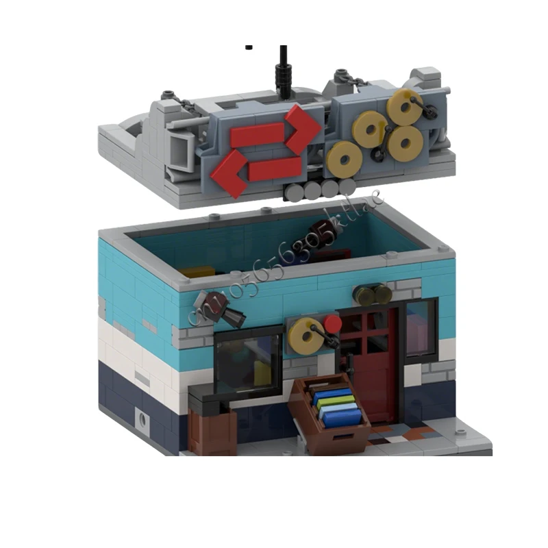 547 PCS Medieval Record Shop Small MOC Customize Modular Building Block Brick Popular Model Creative DIY Boy Festival Toy Gift