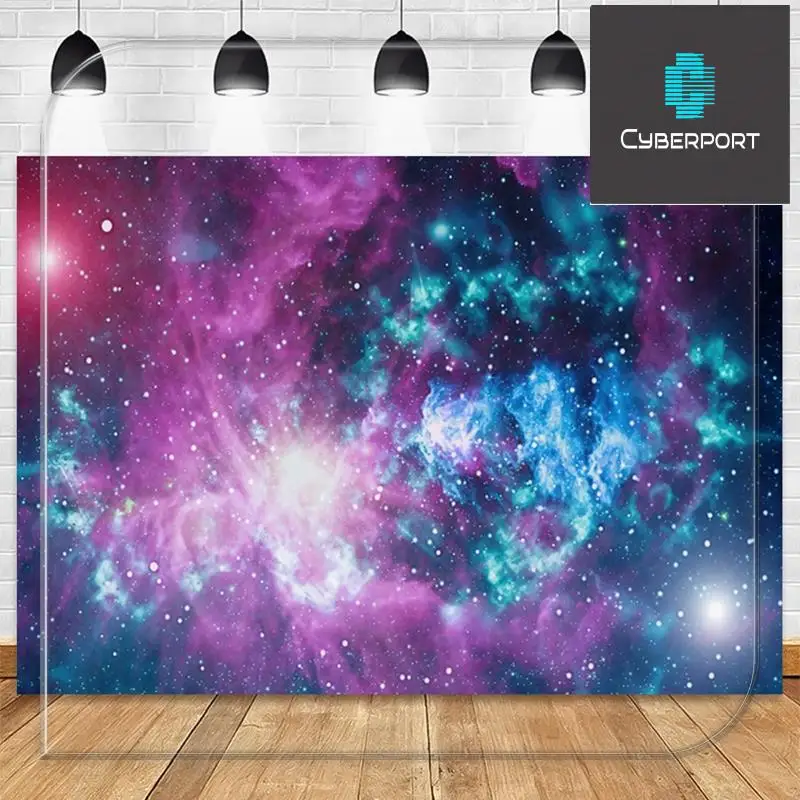 210Cmx150cm Cosmic Planet Starry Night Photography Background Cloth Children's Photo Portrait Birthday Party Decor,D Easy To Use