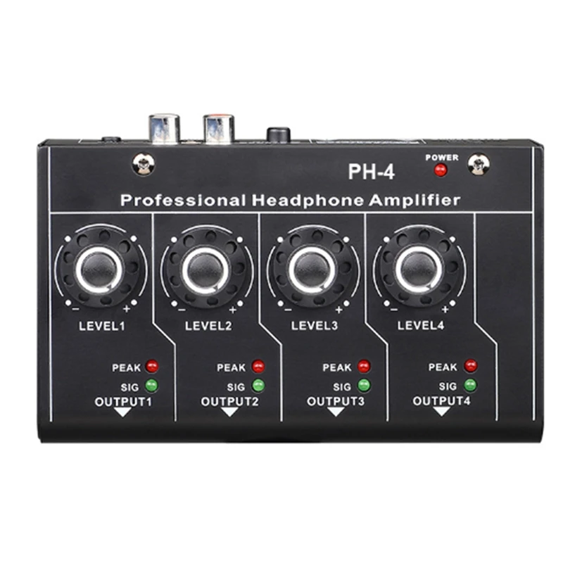 Headphone Amplifier Stereo Sound System 4 Channel Alonecontrol Volume