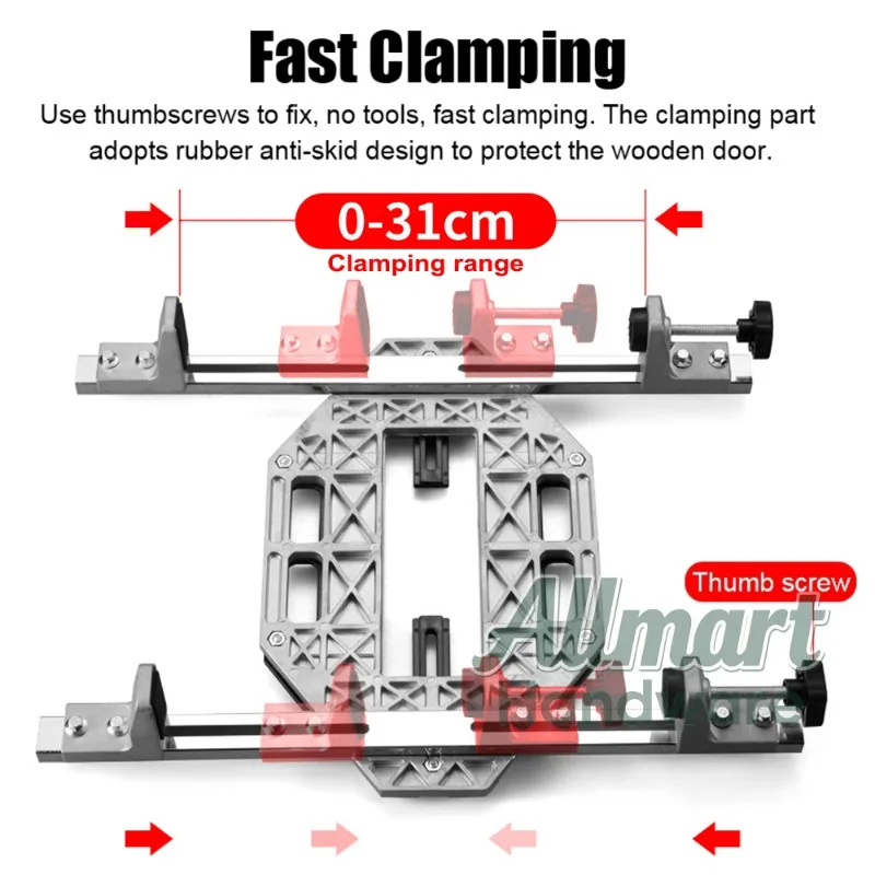 Slotting locator woodworking drilling guide positioning cabinet wooden door hinge hole punching locator hinge punching fixture