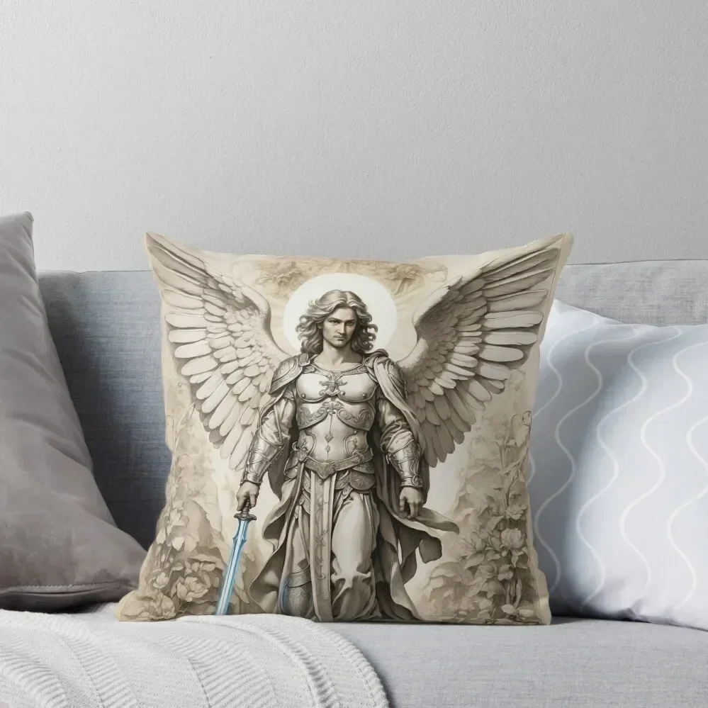 

Archangel Gabriel - Beautiful Angel Throw Pillow Pillow Case Christmas luxury home accessories Elastic Cover For Sofa pillow