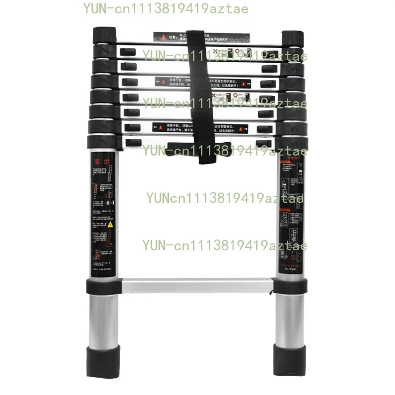 2.6M DLT-A Portable Extension Ladder, Thick Aluminum Alloy Single Straight Household 9-Step Ladder