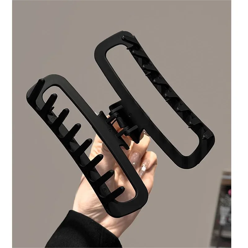 3 pçs elegante fosco carta grampos de cabelo para mulheres grande tubarão braçadeira grampos de cabelo parte de trás da cabeça apertos de cabelo elegantes acessórios de cabelo