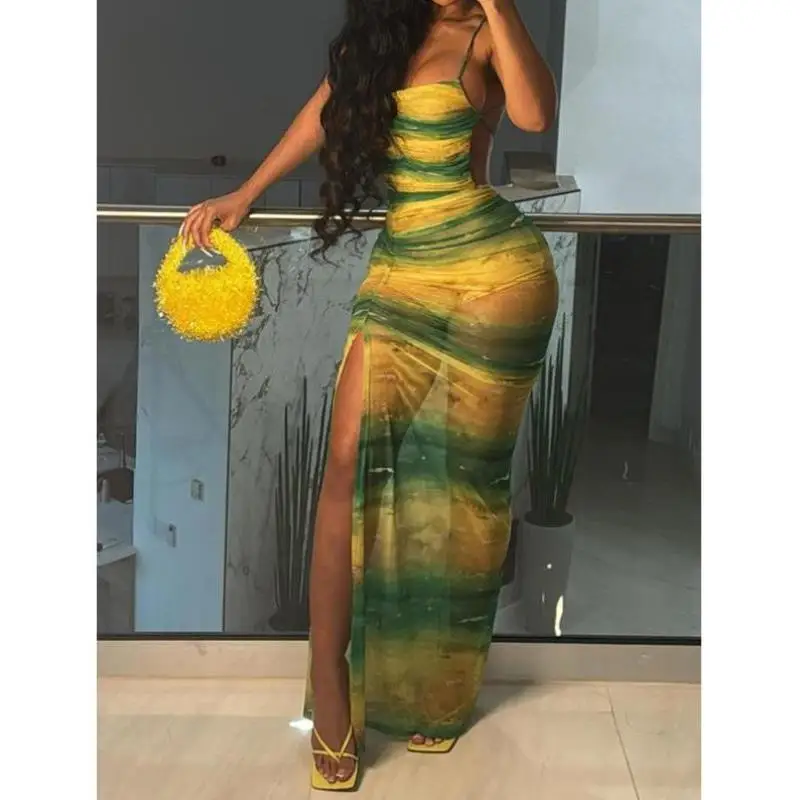 

Women's Full-Body Printed Cross Ba Split Large Casual Sportswear Set Seven-Quarter Sve Autumn Season Cross-Border New Model