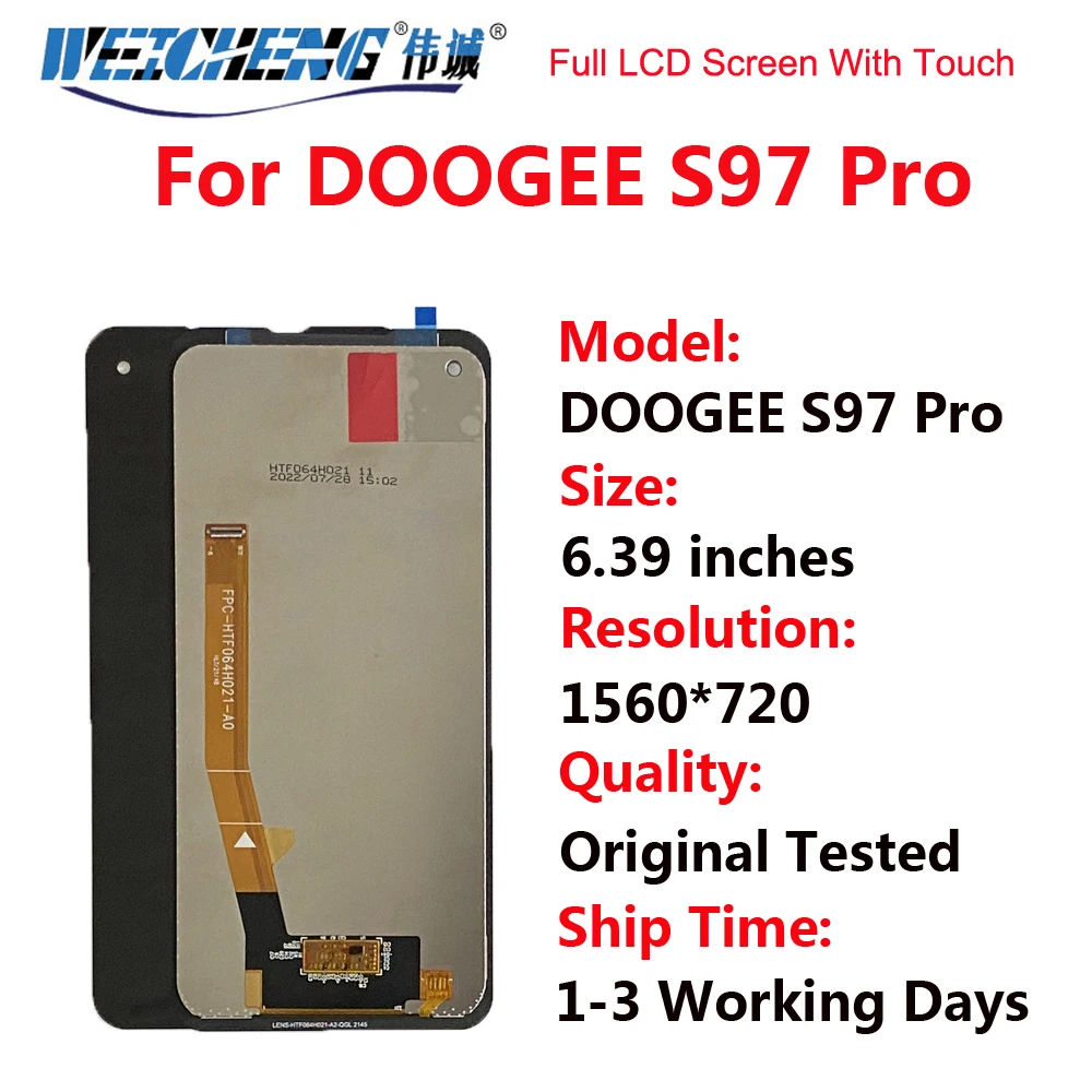 For Doogee S97 Pro LCD Display and Touch Screen Digitizer Assembly Repair Parts LCD For Doogee S97 Pro LCD Display S97Pro