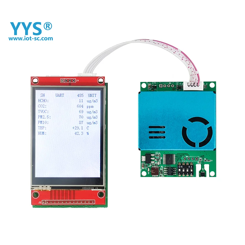 7IN1 Indoor RS485/UART Output Air Quality Sensor PM10 PM2.5  Laser Dust Sensor Module M702