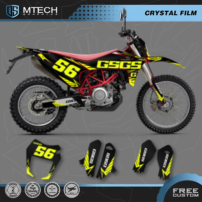 

DSMTECH MOTOR Custom Team Graphics Backgrounds Adhesive Decals Stickers Kit For GASGAS GAS GAS 2022 2023 2024 SM 700 ES 700