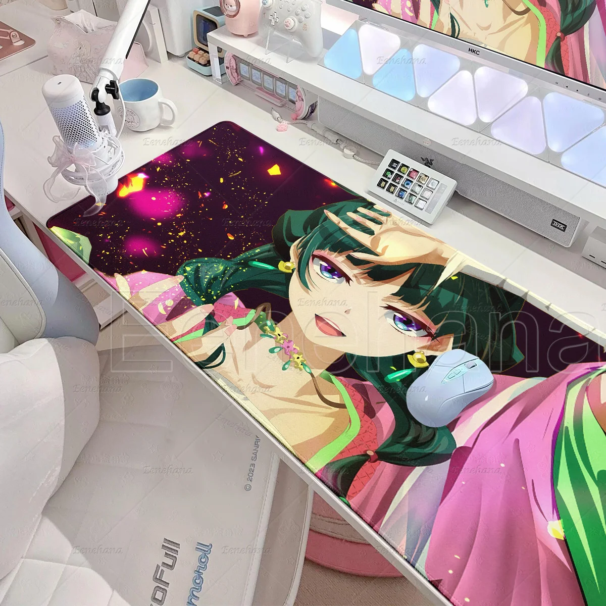 Kawaii Cartoon Maomao A-Apothecary D-Diaries Mouse Pad PC Gaming Mechanical Keyboard Deskmat Rubber Anti-Slip Lock-Edge Tablepad