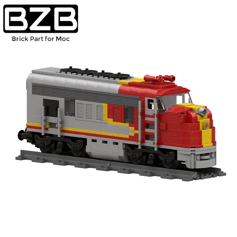 

BZB Railway Track Wagon Truck Building Block Set Heavy Duty Passenger Locomotive Santaed Fe Super Chief Train Bricks Kids Gifts