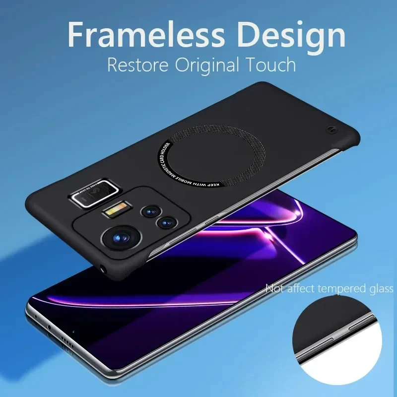 Case For Realme GT Neo 5 Neo5 240W 5G Slim Frameless Magnetic Hard Back Cover For Realme GT3 Bumper