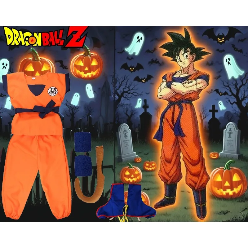 

Хэллоуин Dragon Ball Super Saiyan Goku аниме COS тот же сервис производительность костюм вечерние персонализированный костюм для практики макияжа