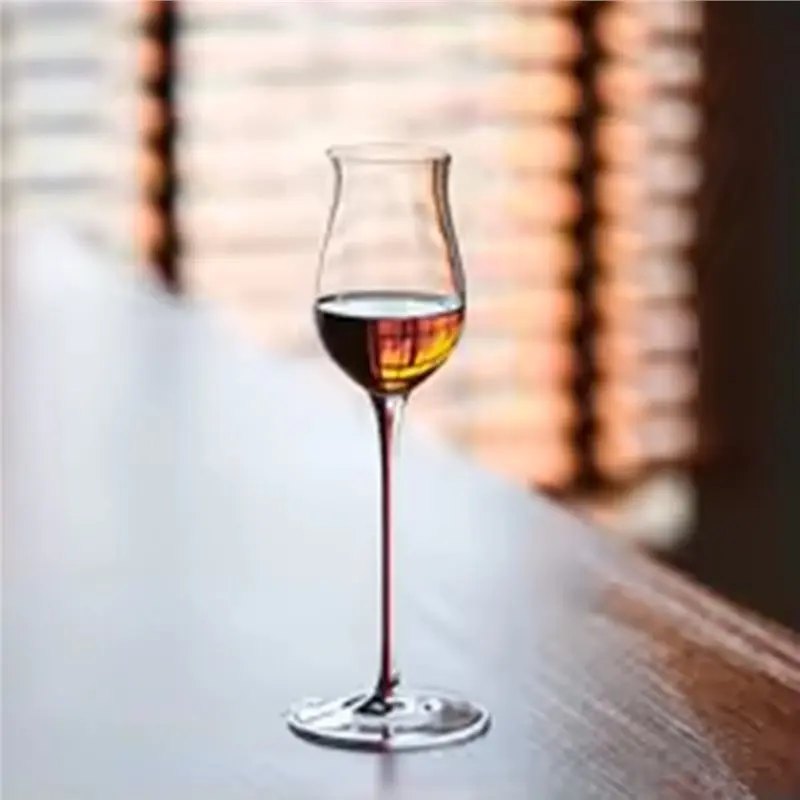 AB11-For Enhanced For Enhanced Aroma And Flavor Experience Handmade Crystal Flared Wine Glass Red Rod Sweet For Whiskey Tasting
