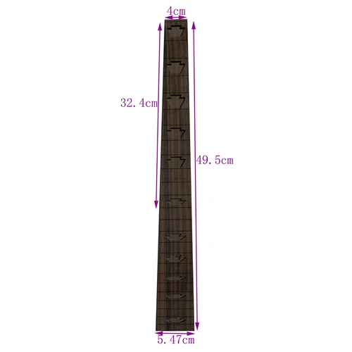 Imagen 2 del producto Diapasón de palisandro para guitarra eléctrica, bricolaje de 22 trastes, parte cómoda del cuello, delicado, herramienta de diapasón, cuello de 155,5 o 24,75 pulgadas