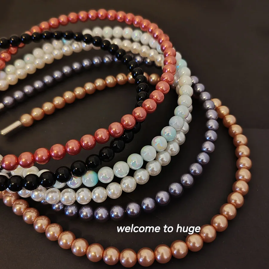 

2pc Fashion Vintage Advanced Pearl Hairband for Women Girls Elegant Korean Hair Hoops Headband Accessories