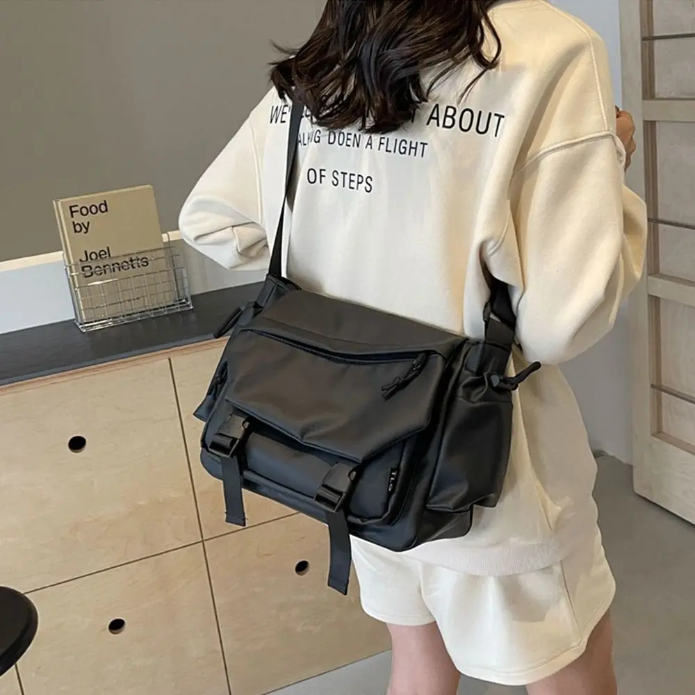 

Simple Solid Color Nylon Crossbody Bag Oxford Cloth Large Capacity Shoulder Bag Waterproof Multifunctional Messenger Bag Outdoor