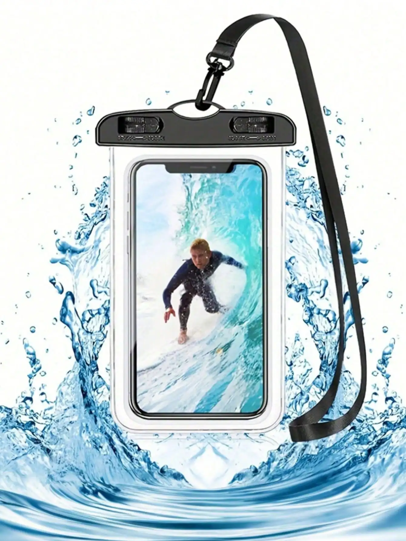 

1Pc Waterproof Phone Dry Bag, Transparent Touchable Pouch, PVC Sealed Case for Swimming Beach Pool Travel