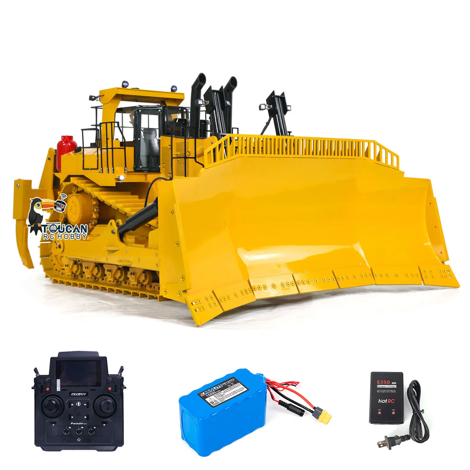 1/10 D11T RC Hydraulic Double-pump RTR Bulldozer Giant Heavy Duty Dozer Model PL18EV Radio Control Electric Ladder Smoking Unit