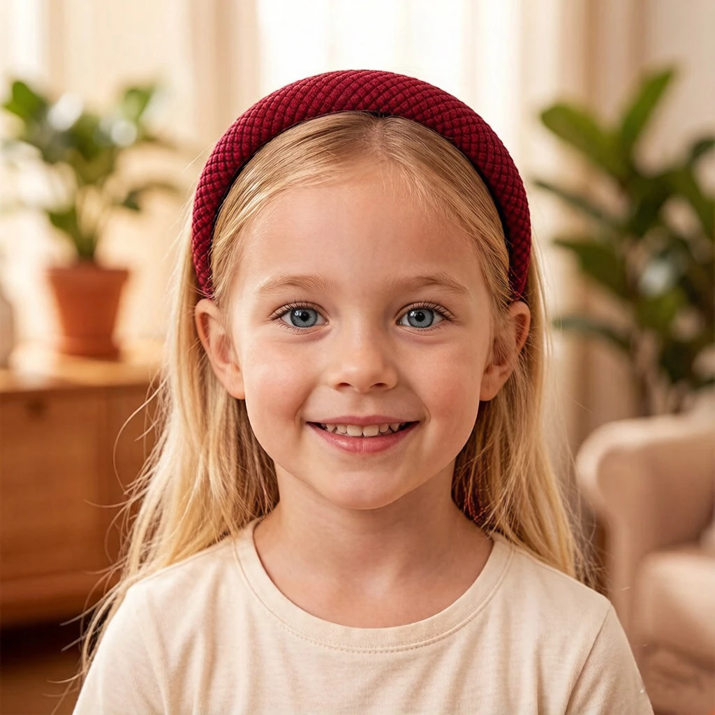 

Fashion New girls Plaid cordury Hair large bow pony style padded headbands HAIR ACCESSORIES hairband