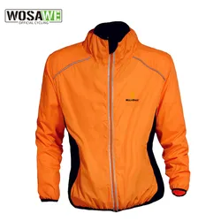 WOSAWE-abrigo de ciclismo impermeable para hombre, ropa de ciclismo de carretera a prueba de viento, Jersey de manga larga, chaquetas de lluvia y viento