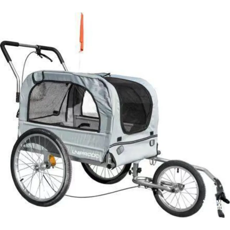 Pet bicycle trailer foldable cat and dog cart two users