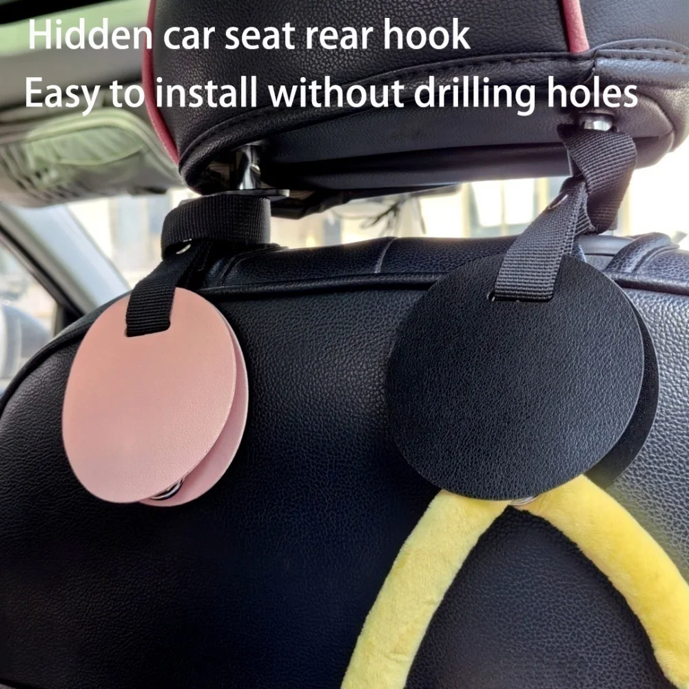 Car Headrest Hidden Hook Car Back Seat Hanger Heavy Duty Alloy Steel Hooks for Luggage Pet Carrier Baby Stroller Hanging