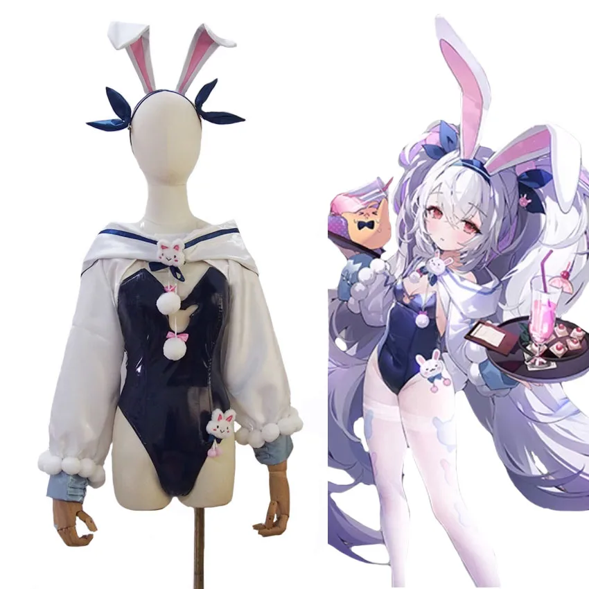 

Azur Lane USS Laffey Ⅱ Rabbit Girl Bunny Cosplay Costume Party Christmas Halloween Custom Made Any Size