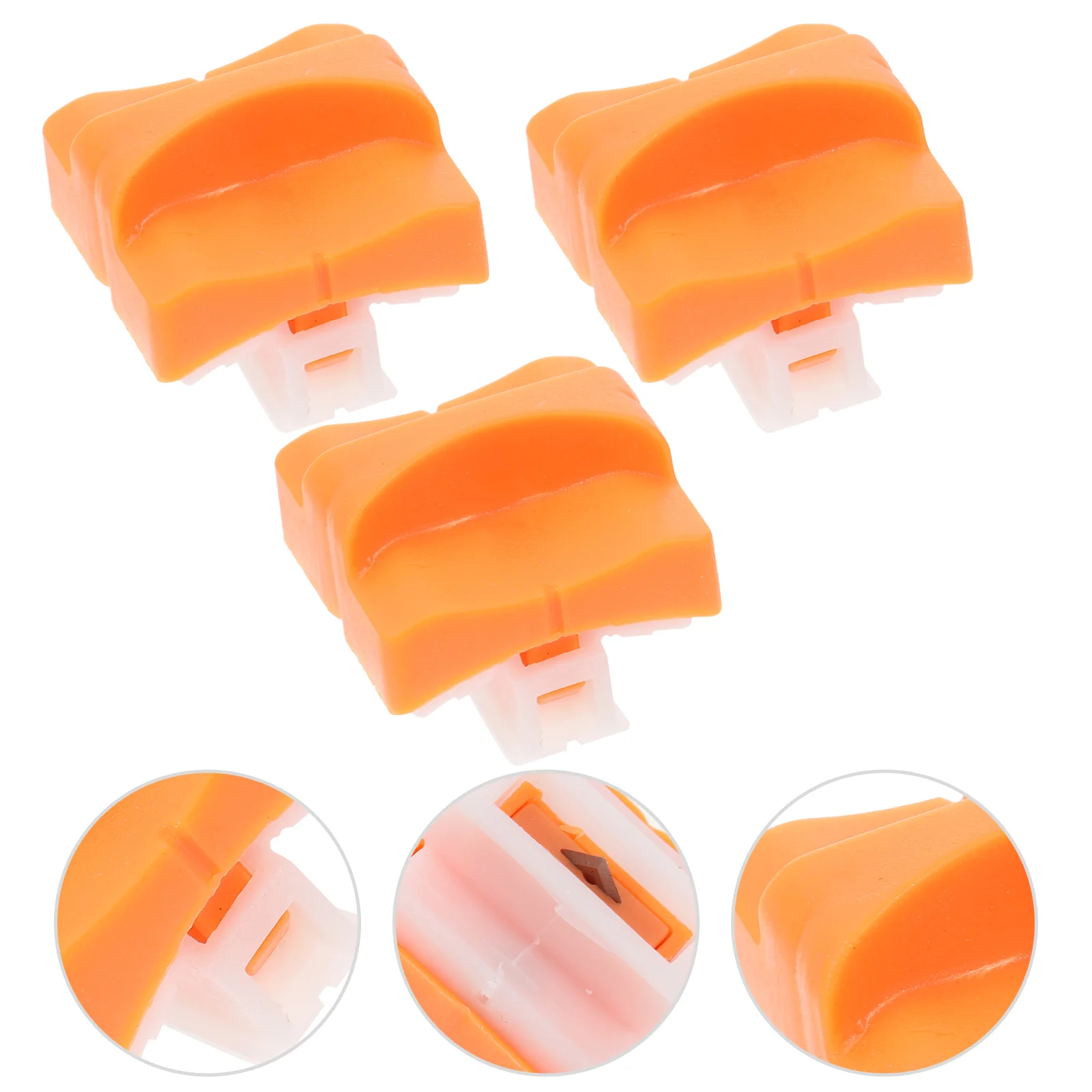 3 Pcs Paper Head Office Slicer Replacement Blades Craft Concealed Mini Trimmer for Crafting Small