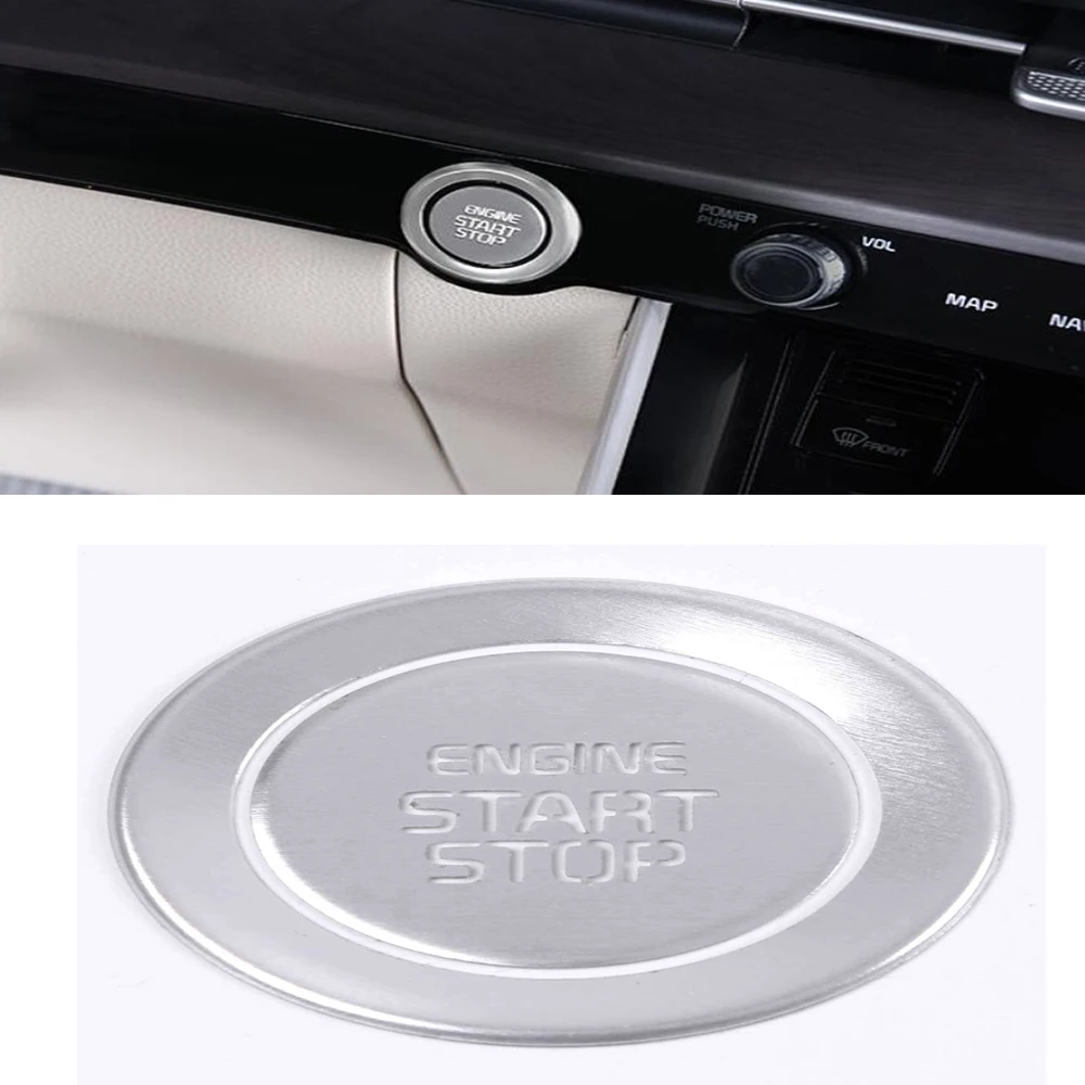 For Kia Carnival KA4 2021 2022 Aluminum alloy car Engine Start Stop Push Cover Handbrake Button Decorative Cover Sticker Styling