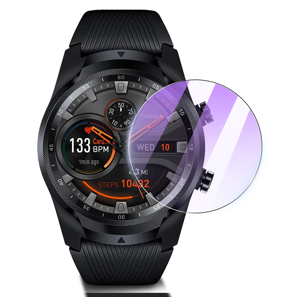 34.5mm 35mm 35.5mm Smart Watch Tempered Glass film Screen Protector For TicWatch S E S2 E2 C2 Pro Protective Cover Accessories