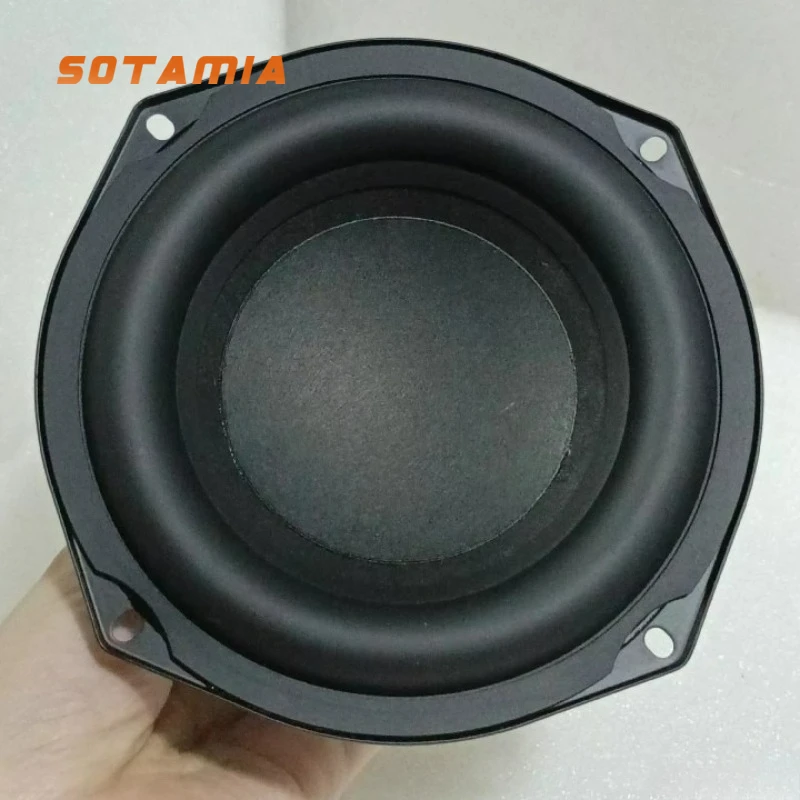 

SOTAMIA 1 шт. 5,25-дюймовый сабвуфер 4 Ом 80 Вт с длинным ходом большой сабвуфер с резиновыми краями DIY настольная книжная полка Bluetooth-динамик