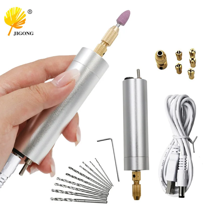 Miniature electric engraving pen lettering pen tool set, mini electric grinder grinding and polishing miniature small hand drill