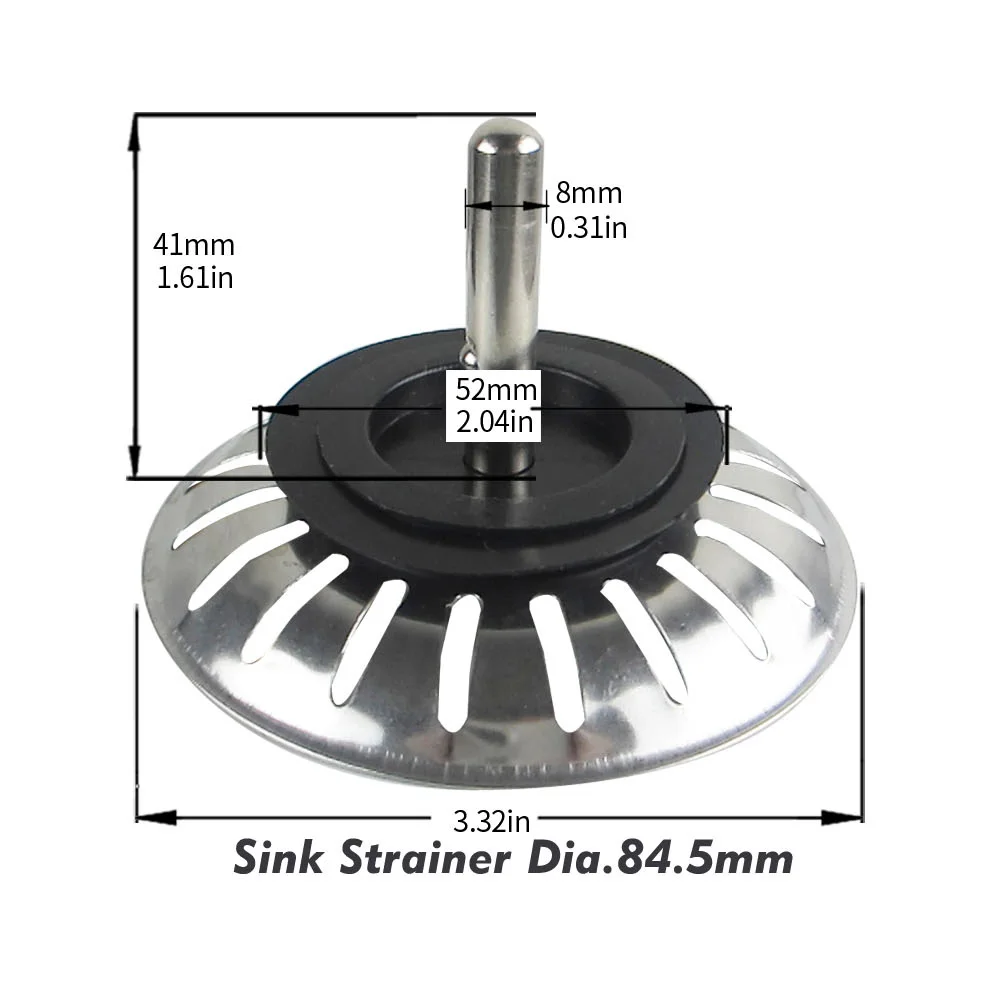 TALEA Sink Plug 83mm, Plug Replacement for Kitchen Sinks,Strainer Filters,QS132
