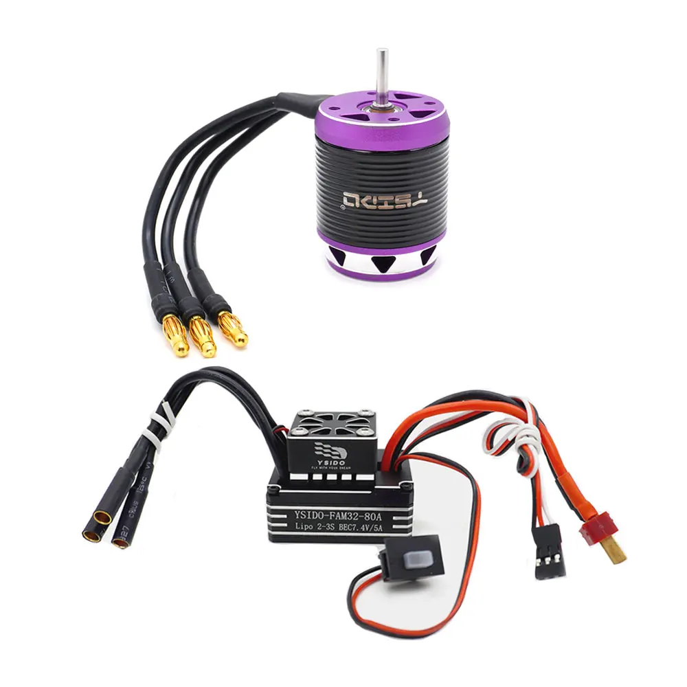Brushless Motor ESC Combo 3542 Outrunner Motor 80A ESC for 1/10 1/12 RC Crawler Car Axial SCX10 Traxxas TRX-4 TRX-6 Tamiya