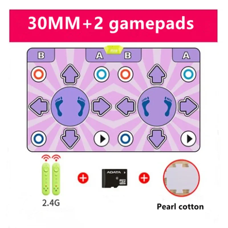 30 MM Thickened extra large Motion Sensing dance blanket dance mat yoga mat Double pc TV play games Fitness,2 remote controller