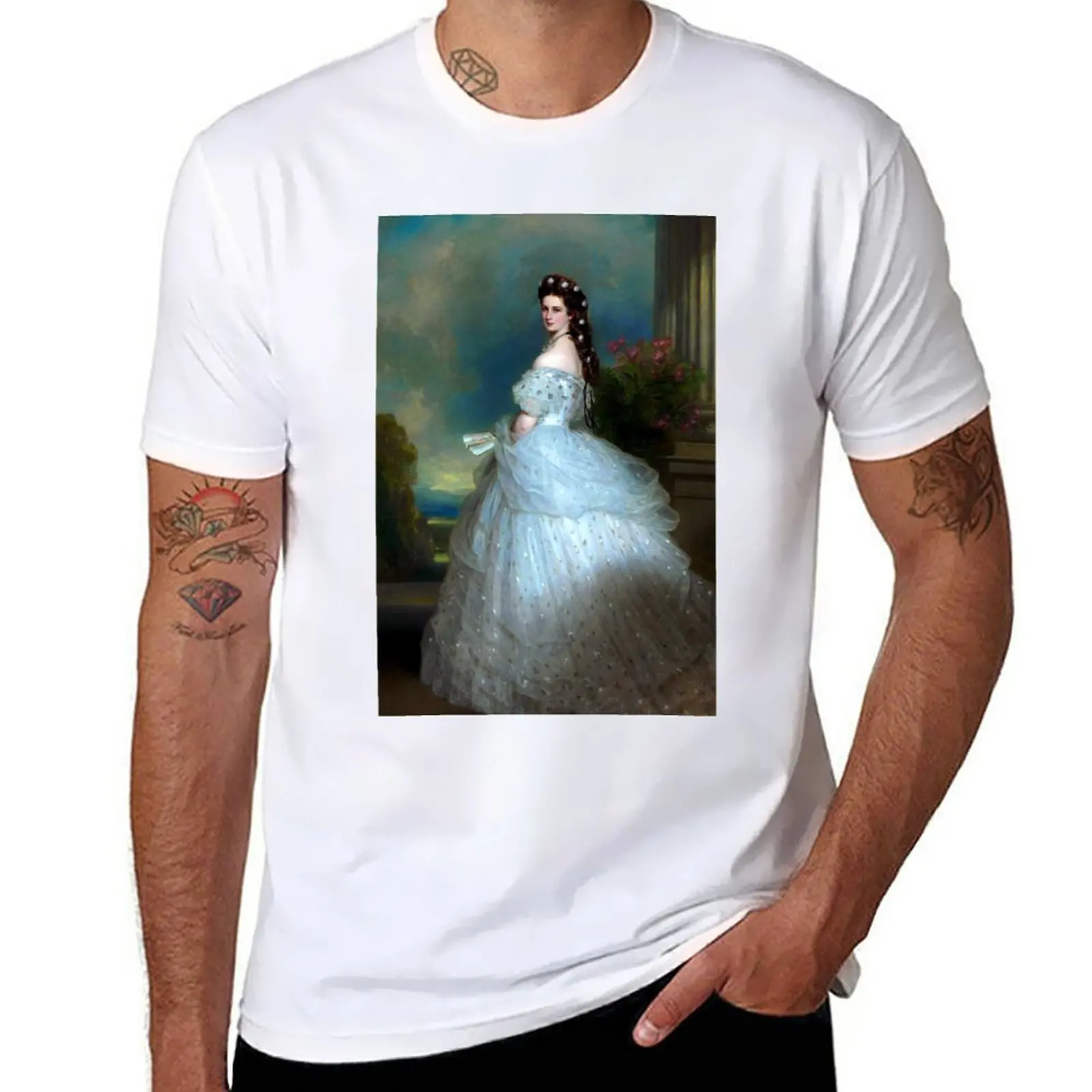 New Portrait Of Empress Elisabeth of Austria by Franz Xaver Winterhalter-The Bavarian Rose — Empress Sissi. Ceremonial P T-Shirt