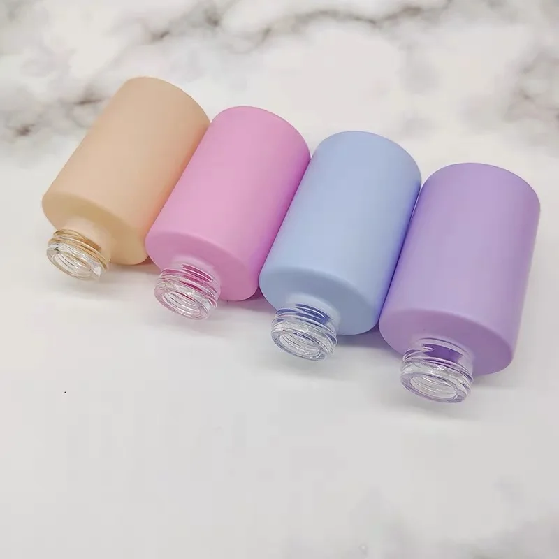 50pcs 30ml Lotion Bottle Glass Empty Container Cosmetic Facial Cleanser Liquid Foundation Bottle Makeup Portable Travel