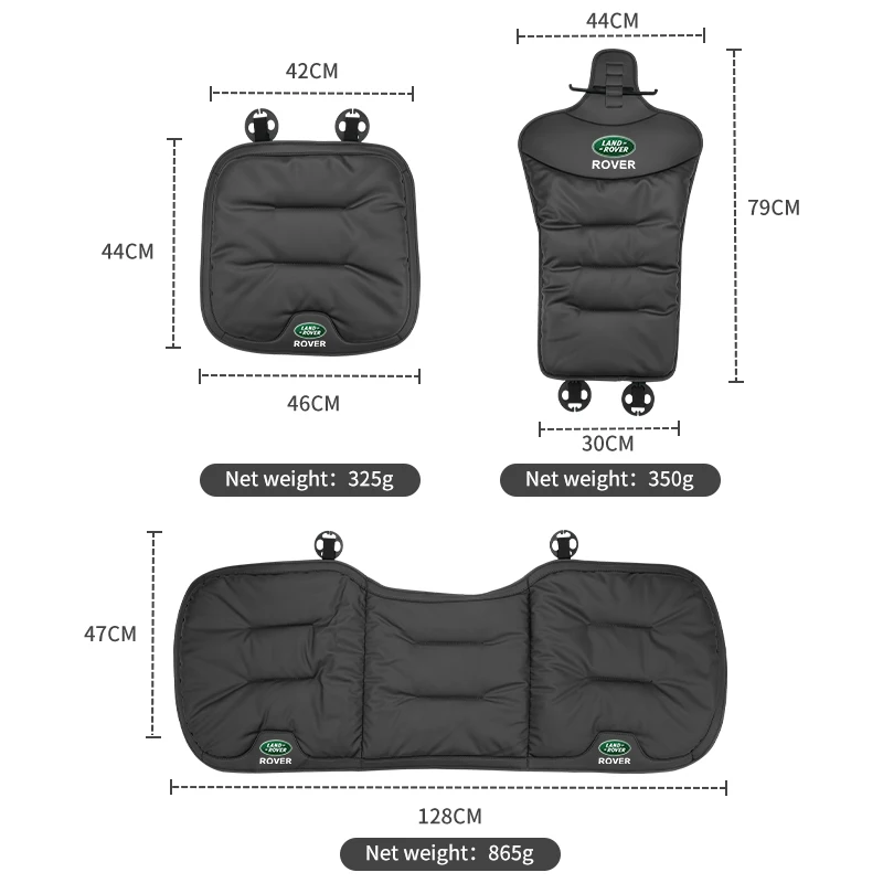 Car Velvet Cushion Vinter Leather Backrest Seat Cover Accessories For Land Rover Range Rover Evoque Velar Defender Discovery Fre