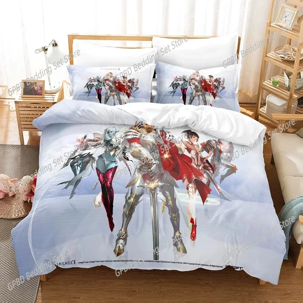3D Printed Lineage The Chaotic Throne 3D Bedding Set Duvet Cover Pillowcases Single Twin Full Queen King Size Home Decor Quilt B