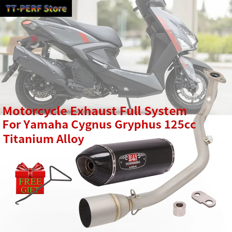 Motorcycle Exhaust Full System Link Pipe Slip On For Yamaha Cygnus Gryphus 125cc BWS125 Modified Moto Escape Yoshimura Muffler